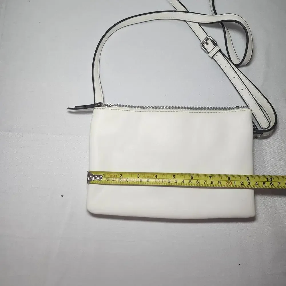 Nine West Womens Crossbody Bag White Classic